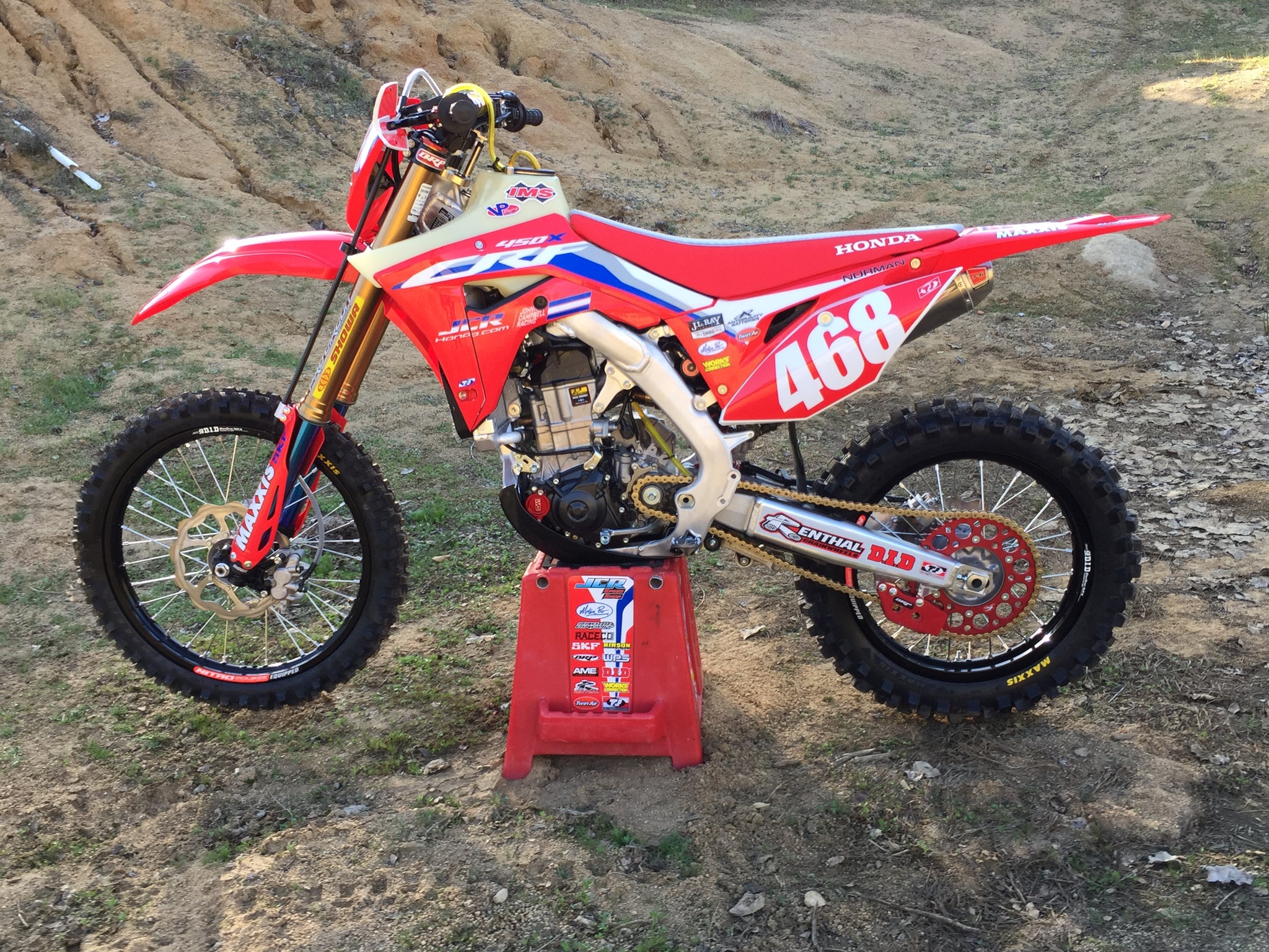 JCR Honda 2020 graphic kit with number plate decals